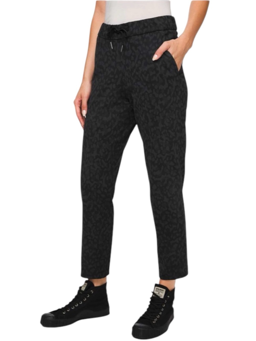 Lululemon On the Fly 7/8 Pant Formation Camo Deep Coal Multi Size 4